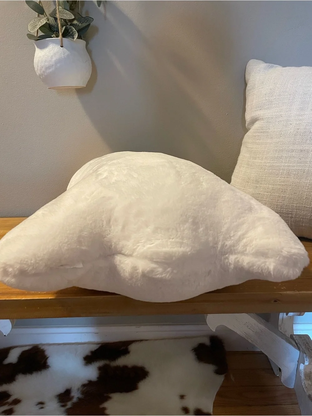 Martha Stewart White Ghost Pillow with Pumpkin spice latte- fall home decor